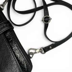 The‎ Sak Iris Smartphone 3 In 1 Crossbody Wristlet Wallet Black Leather Embossed thumbnail 4