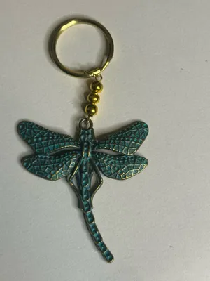 Elegant Dragonfly Keychain Blue thumbnail 2