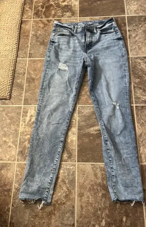 Old Navy OG Straight Distressed Jeans thumbnail 1