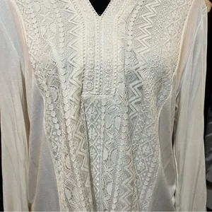 RXB White Marshmallow Long Sleeve Top Blouse - Large thumbnail 3