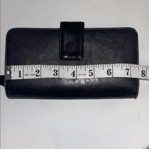 Safe Keeper Black Genuine Leather Wallet Multiple Card Holders Snap/Zip Closure thumbnail 10