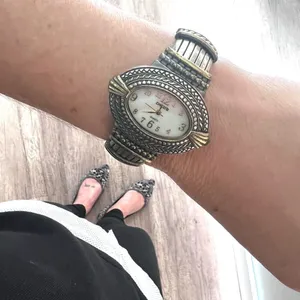 Chico’s Mother of Pearl‎ Two Tone Watch Cuff thumbnail 1