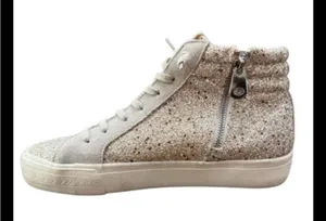 Havaianas Vintage Havana Glitter Star High Tops Women’s 11 Silver Sequin Sparkly Sneaker thumbnail 2