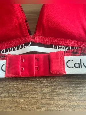 Calvin Klein Icon Cotton Modal Lightly Lined Triangle Buffalo Plaid Bralette thumbnail 5