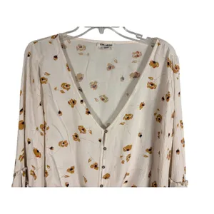 Billabong Lust Wild Floral Crop Tie Front Top Small Bell Sleeve Excellent Boho‎ thumbnail 4