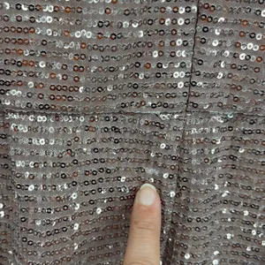 Alex & Eve Sequin Cocktail Dress Sz 12 Prom Old Hollywood Gala Champagne Rose thumbnail 9