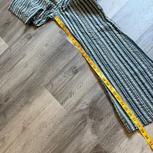 Urban Outfitters High Rise Flare Pants Blue Green Stripe 0 thumbnail 8