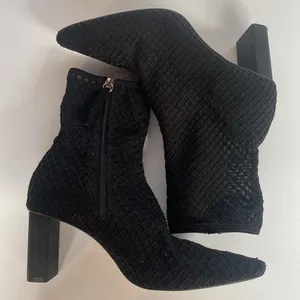 Zara Whimsigoth Mesh Heeled Zip up Booties Black Size 39 US 8.5 thumbnail 7