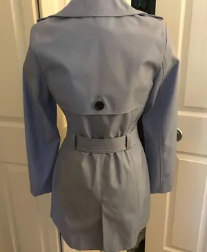 Express periwinkle purple blue rain Trench coat thumbnail 4