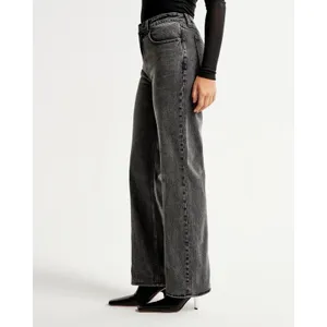 Abercrombie & Fitch Black Grey Curve Love High Rise 90s Relaxed Jeans 36/22R NEW thumbnail 13