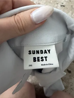 Aritzia Sunday Best Tuesday Shirt Size XXS - Light Blue thumbnail 3