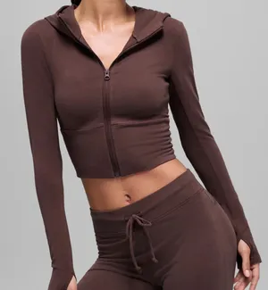 Alo Yoga Sway Full Zip Hoodie Brownstone XS thumbnail 1
