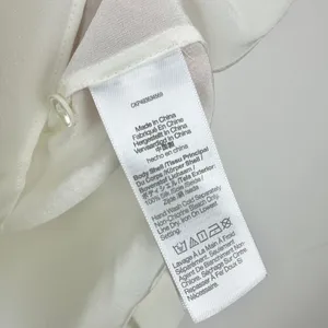 Madewell Shirred Long Sleeve Top Blouse Silk Lightweight Winter White Medium NWT thumbnail 10