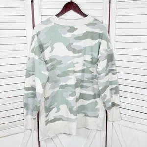 Aerie Good Vibes Dessert Sage Camo Oversized Split Side Sweatshirt Small thumbnail 8