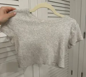 Gray Crop Tee kookai thumbnail 1