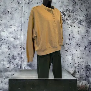 Reflex Fleece‎ Henley Sweatshirt Tan size small thumbnail 4
