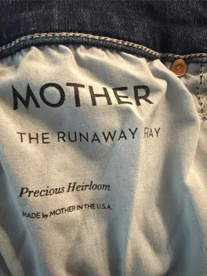 Mother The runaway fray precious heirloom distressed skinny flare jeans size 24. thumbnail 10
