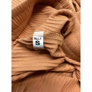 Billabong Essentials Ribbed Wide Leg Pants Orange Terracotta Drawst Small NWOT thumbnail 5