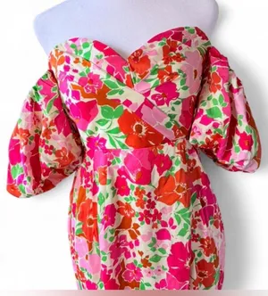 ASTR Label Pink Floral Midi Dress thumbnail 5