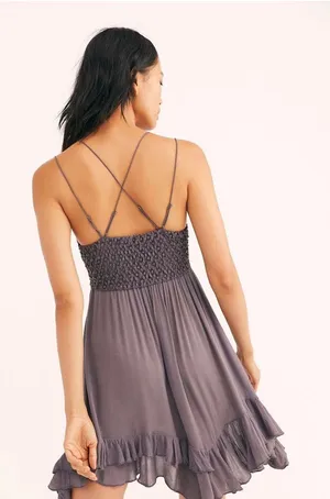 Free People Lavender Flowy Dress thumbnail 2
