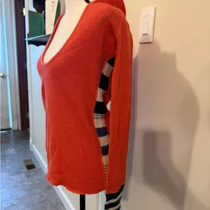 Free People | Hooded Red Long Sleeve sweater thumbnail 9