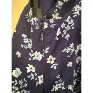 Universal Threads NWT Floral Ruffle Maxi Dress M Navy Blue MSRP $38 thumbnail 4