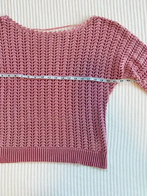 Free People Boomerang Crochet Open Knit Boatneck Sweater in Sweetpea Pink thumbnail 7