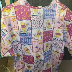 Disney Vintage Winnie the Pooh scrub top size small thumbnail 1