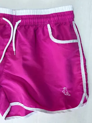 Contrast Trim Dolphin Retro Y2K Running Shorts - Size Small - Pink thumbnail 2
