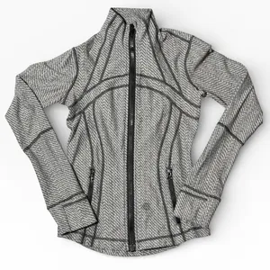 Lululemon Define Jacket‎ Gray Black White Herringbone Full Zip Athletic Size 2/4 thumbnail 1