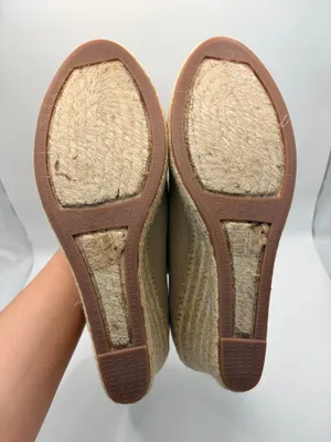 J.Crew Beige Espadrille Wedge Heels Canvas Coastal Resort Nautical Womens Size 7 thumbnail 9