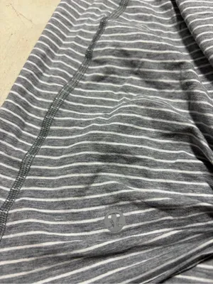 Lululemon Striped Gray & White knotted back tank top thumbnail 5