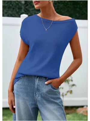 PRETTYGARDEN NEW Off The Shoulder Top Casual Short Sleeve Tunic Knit Sweater 2X thumbnail 4