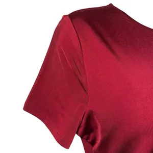 EXPRESS Body‎ Contour Rich Dark Red Short Sleeve Crew Neck Bodysuit Top M thumbnail 4