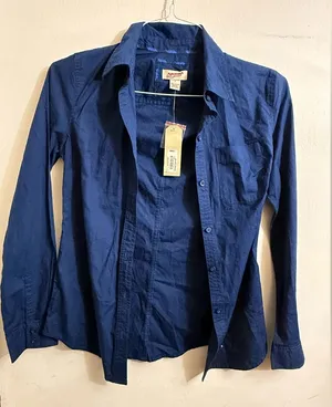 Arizona Jeans Women’s‎ Navy Blue Button-Up Shirt Size Small thumbnail 1