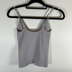 Intimately Free People Ribbed V-Neck Mesh Inset Camisole Lavender Grey One Size‎ thumbnail 4