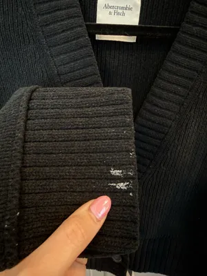 Abercrombie & Fitch Chenille Cardigan in Black, S thumbnail 5