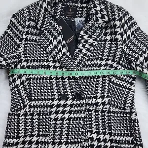 Jade & Ivory‎ 26 International NWT Double Breasted Houndstooth Blazer Peacoat M thumbnail 3
