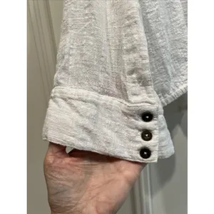 One X One Teaspoon White Cotton Cardigan Semi Sheer Gauze Beach Coastal Resort thumbnail 3