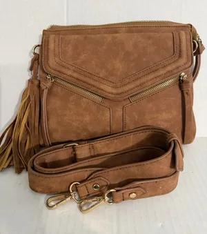 Violet Ray Faux Leather Crossbody with Tassel Detail thumbnail 1