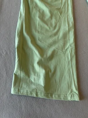 Women's Wide Leg Pull On Drawstring Elastic Waist Light Green Pant Size XL #2608 thumbnail 6