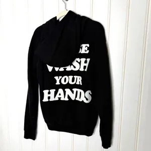 Talentless Womens Please Wash Your Hands Hoodie Black Graphic Sweatshirt Small thumbnail 6