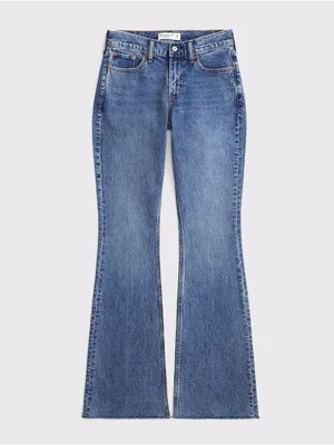 Abercrombie & Fitch Mid Rise Bootcut Frayed Hem Jean thumbnail 6