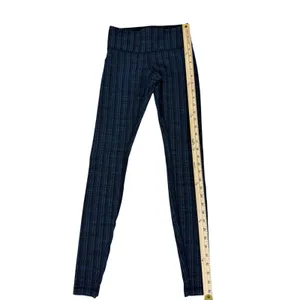 Lululemon Wunder Under High-Rise Leggings Navy Blue Pinstripe Size 4 No Tag thumbnail 5