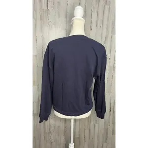 Fabletics Women's XS‎ Navy Blue Long Sleeve Crew Neck Sweatshirt thumbnail 4