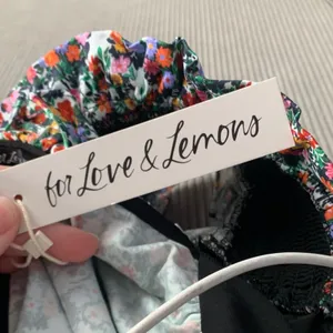 For love & Lemons size large nwt Hudson mini dress Chic Floral ruffle black thumbnail 6