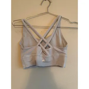 Lululemon Sports Bra Womens 4 Lavender Free to Be Serene Long Line Strappy Yoga thumbnail 2