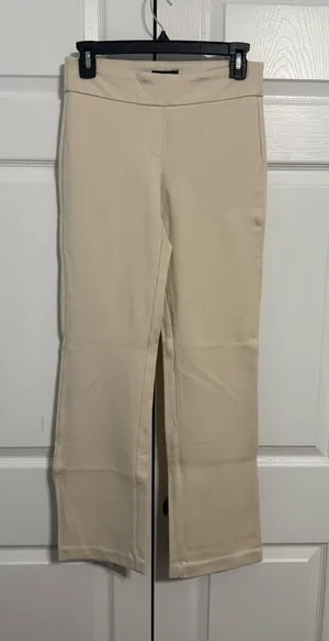 Jones & Co Cream Straight Leg Pants XS thumbnail 1