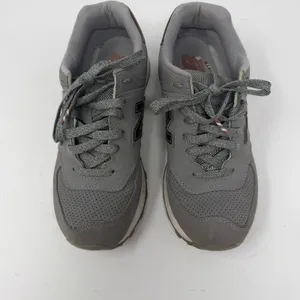 New Balance 574 Sneaker Grey Copper Metallic Women Size 7.5 thumbnail 2