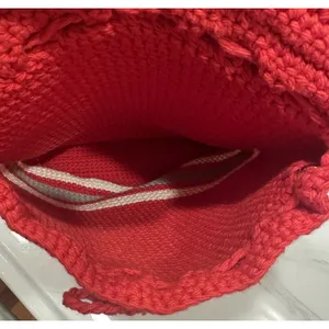 Ohio State Buckeyes Crochet Convertible Drawstring Backpack Bag & Glasses Case Red thumbnail 7